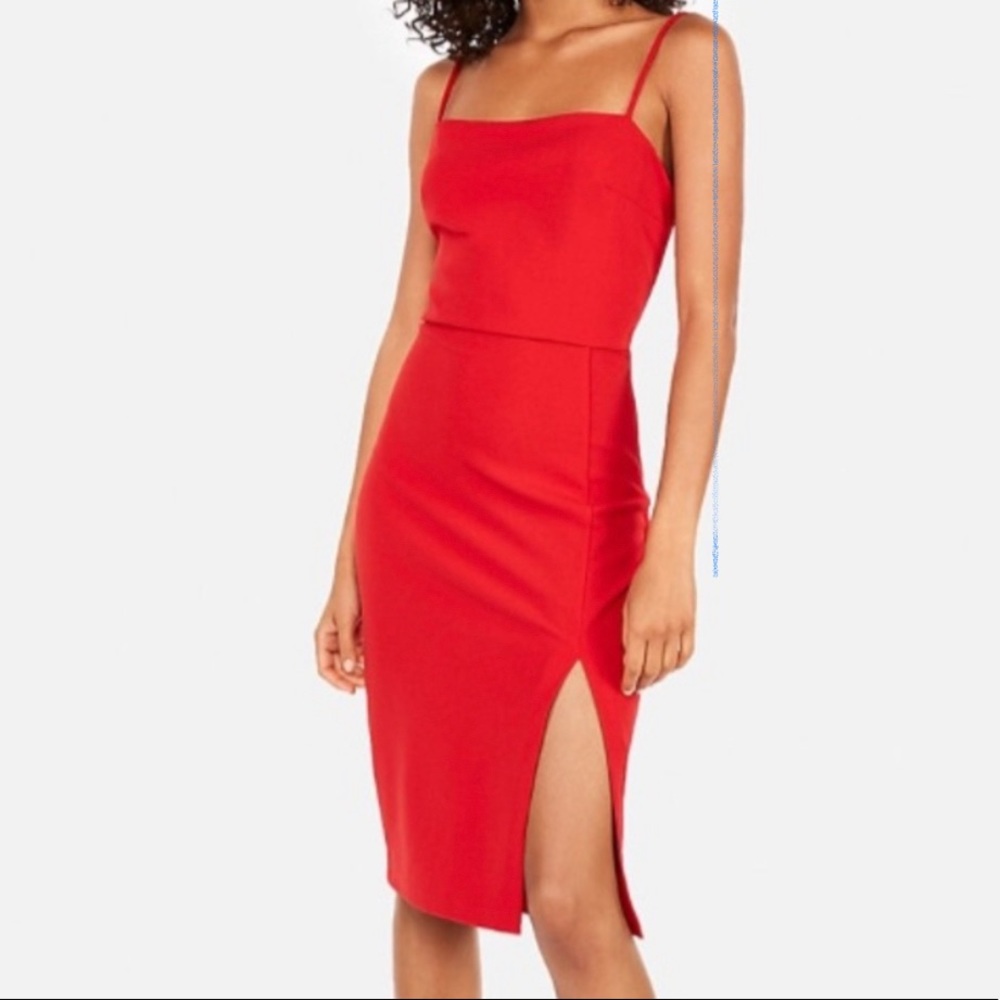 Red cocktail dress
